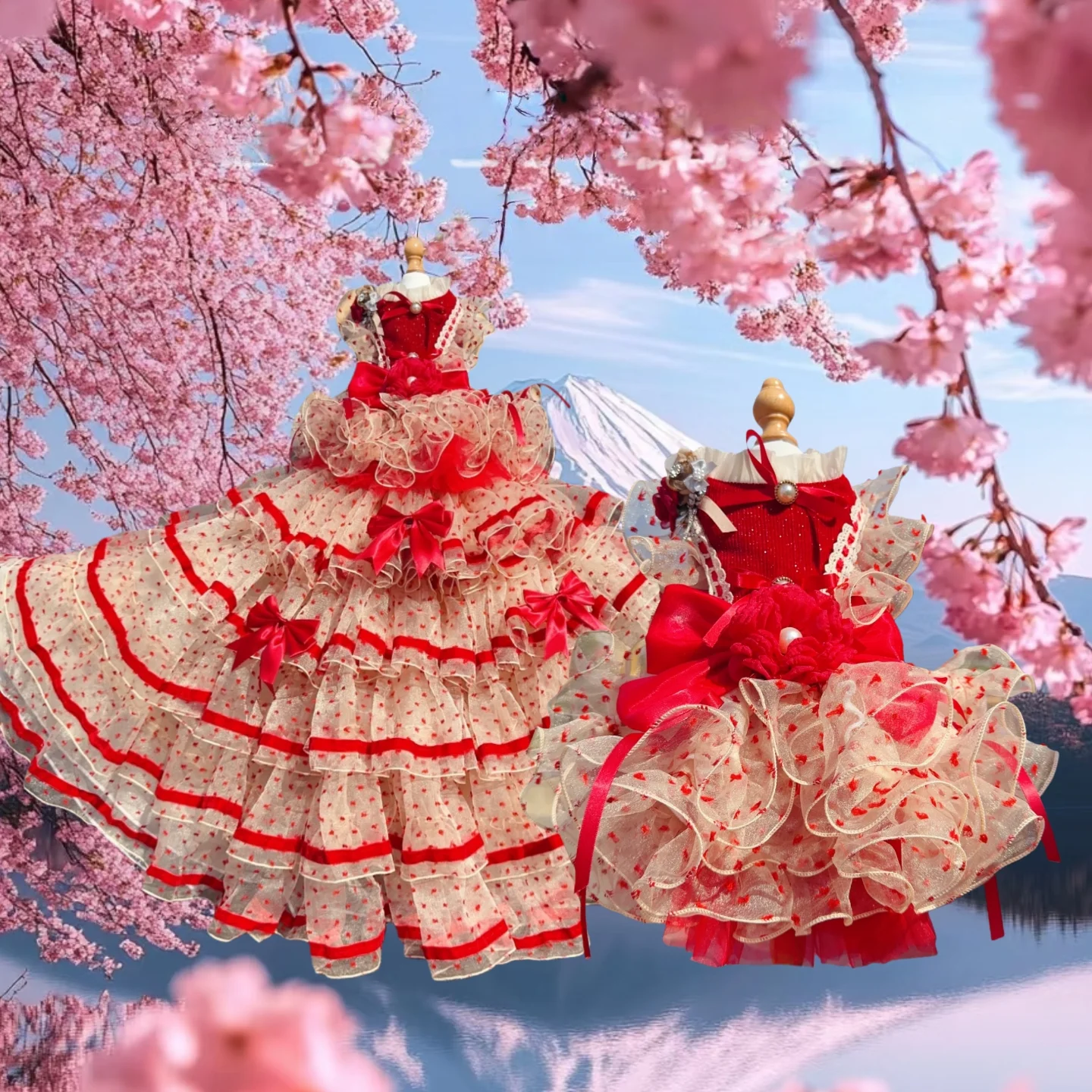 Red Embroidered Lace Dog Dress with Flower Bow
Red Embroidered Lace Dog Dress with Flower Bow