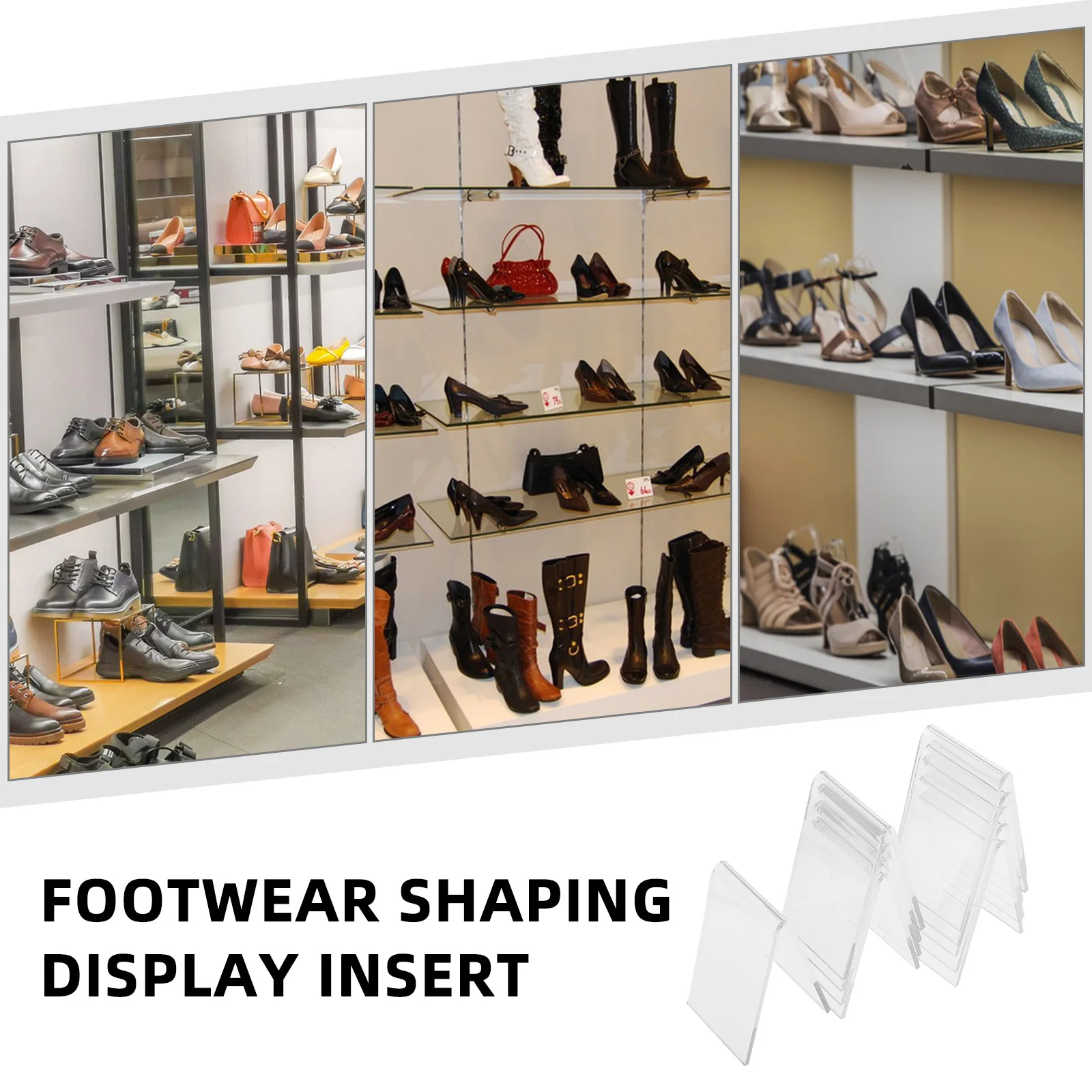 10Pcs Transparent Acrylic Shoe Display Racks Clear Shoe Holders for Retail Store Home Organization Sneakers Heels Boots
10Pcs Transparent Acrylic Shoe Display Racks Clear Shoe Holders for Retail Store Home Organization Sneakers Heels Boots