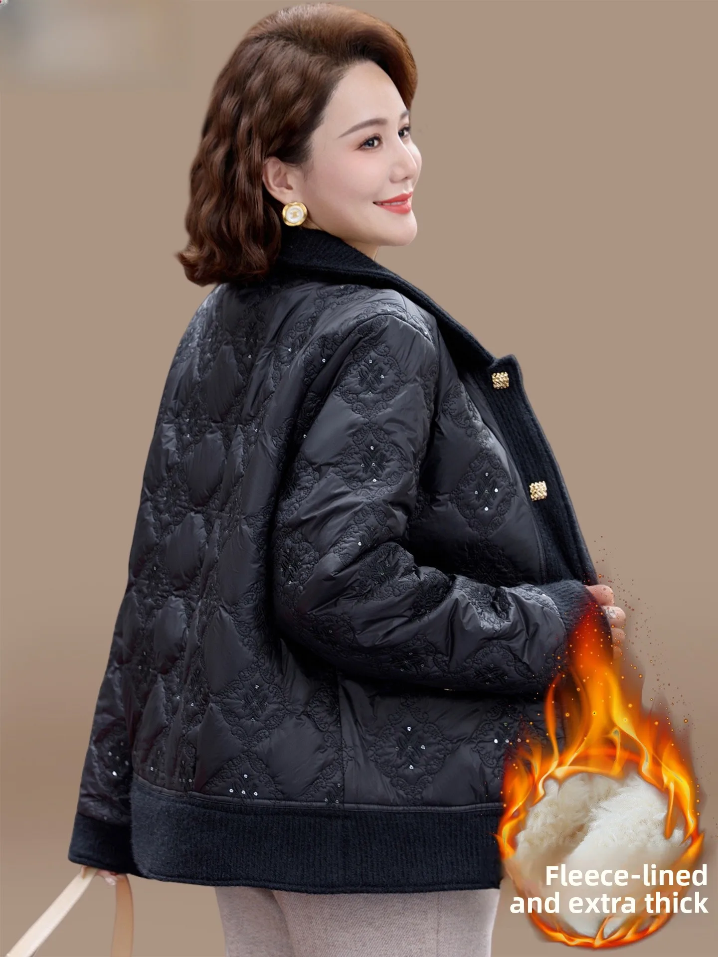 Thiened Fce Cotton Jaet Women's Faionable Winter Coat Warm Padded Quilted Outerwear Classic Sle Casual Wear
Thiened Fce Cotton Jaet Women's Faionable Winter Coat Warm Padded Quilted Outerwear Classic Sle Casual Wear