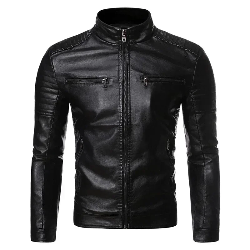 Zipper Korean Fashion Leather Sheepskin Trend Casual Fit Slim Baseball Clothes Men Leather Jacket Autumn New Men Leather Coat
Zipper Korean Fashion Leather Sheepskin Trend Casual Fit Slim Baseball Clothes Men Leather Jacket Autumn New Men Leather Coat