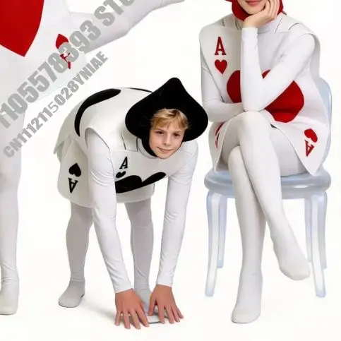 Couple Funny Poker Card Costume Adult Kids Unisex Black And Red Hearts ACE Cosplay Disguise Outfit Party Fancy Dress
Couple Funny Poker Card Costume Adult Kids Unisex Black And Red Hearts ACE Cosplay Disguise Outfit Party Fancy Dress