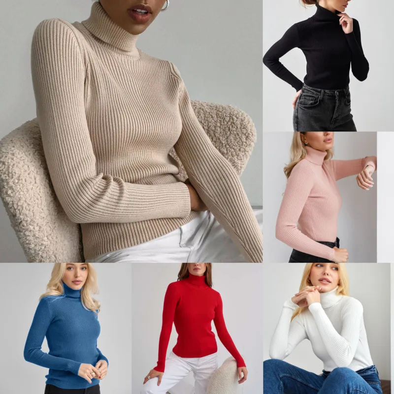 Autumn Winter Women’s Versatile Ribbed Knitted Turtleneck Sweater Warm Comfortable Slim Fit Top For Casual Street Everyday Wear
Autumn Winter Women’s Versatile Ribbed Knitted Turtleneck Sweater Warm Comfortable Slim Fit Top For Casual Street Everyday Wear