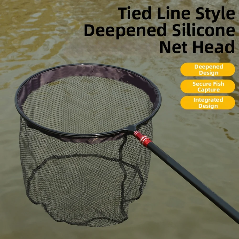 Fishing Net Head Net Bag Deepening Fishing Net With Carbon-Aluminum Frame Perfect For Night Fishing Tackle Non-Hook Feature Tool
Fishing Net Head Net Bag Deepening Fishing Net With Carbon-Aluminum Frame Perfect For Night Fishing Tackle Non-Hook Feature Tool
