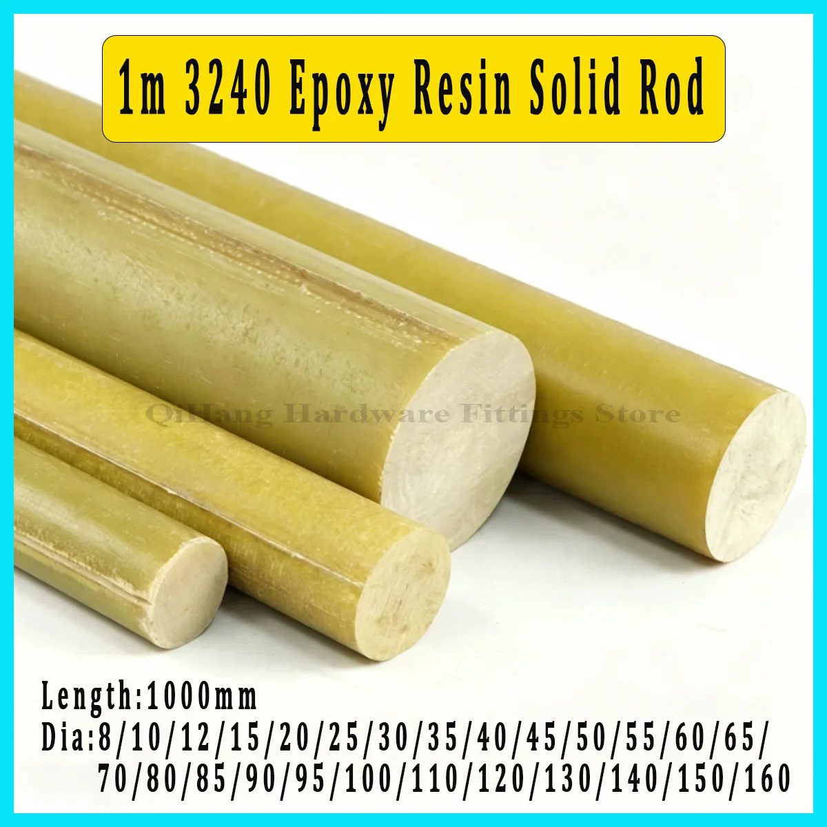 1m Yellow 3240 Epoxy Resin Solid Rod, Insulated Fiberglass Bar, High Temp Wear Resistant Engineering Rod for Industrial DIY
1m Yellow 3240 Epoxy Resin Solid Rod, Insulated Fiberglass Bar, High Temp Wear Resistant Engineering Rod for Industrial DIY