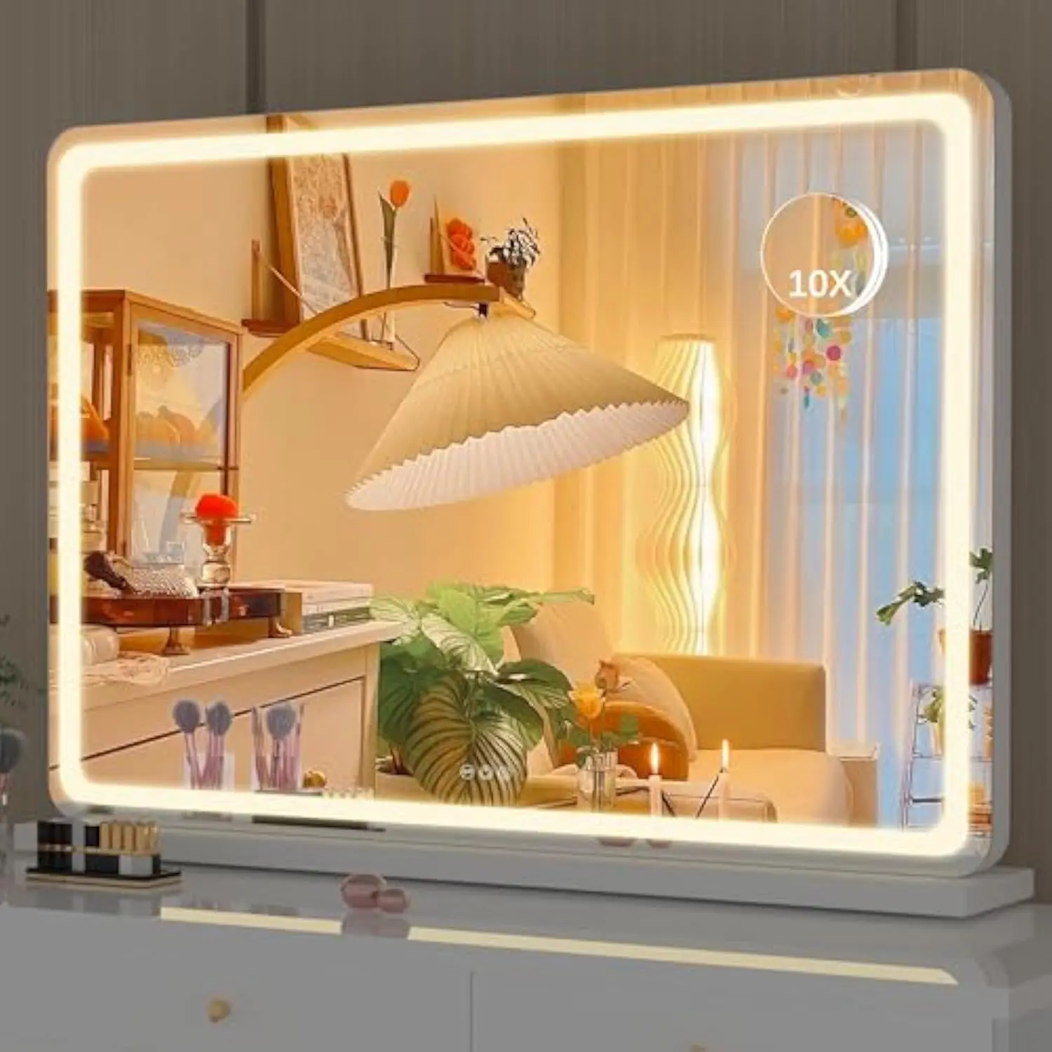 Vanity Mirror with Lights, 32 x 22 LED Makeup Mirror, Lighted Makeup Mirror with Dimmable 3 Modes, Touch Screen Control Vanity
Vanity Mirror with Lights, 32 x 22 LED Makeup Mirror, Lighted Makeup Mirror with Dimmable 3 Modes, Touch Screen Control Vanity