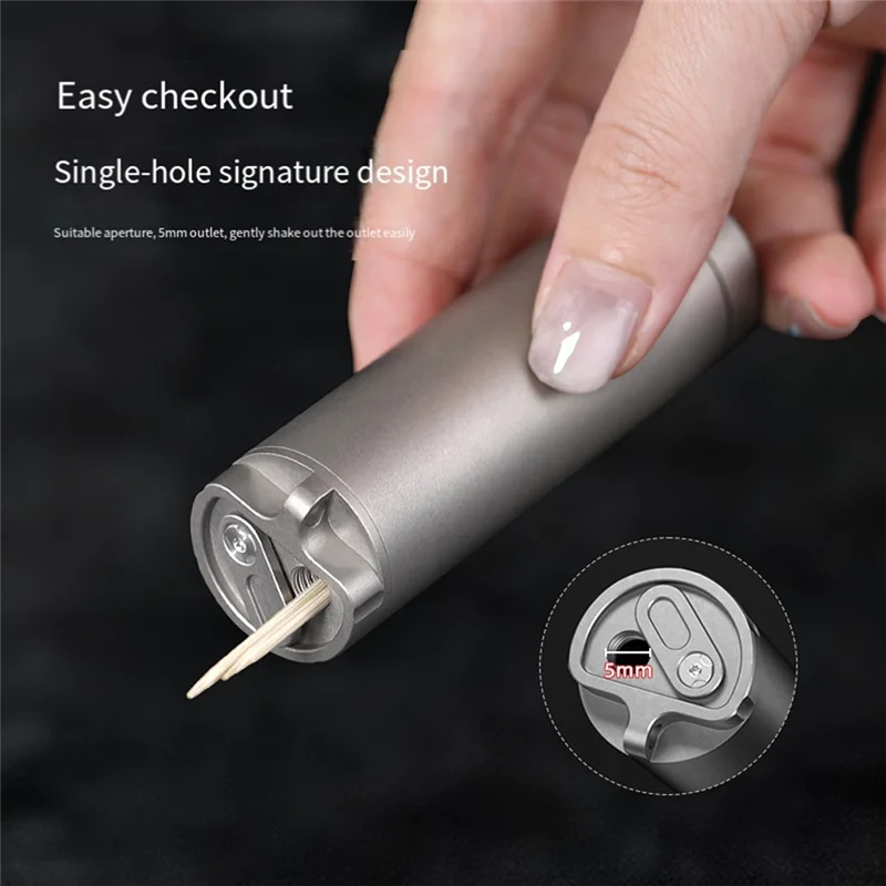 TURE Titanium Alloy Multifunctional Toothpick Box Titanium Alloy Bottle Travel Storage Box Outdoor Tools
TURE Titanium Alloy Multifunctional Toothpick Box Titanium Alloy Bottle Travel Storage Box Outdoor Tools