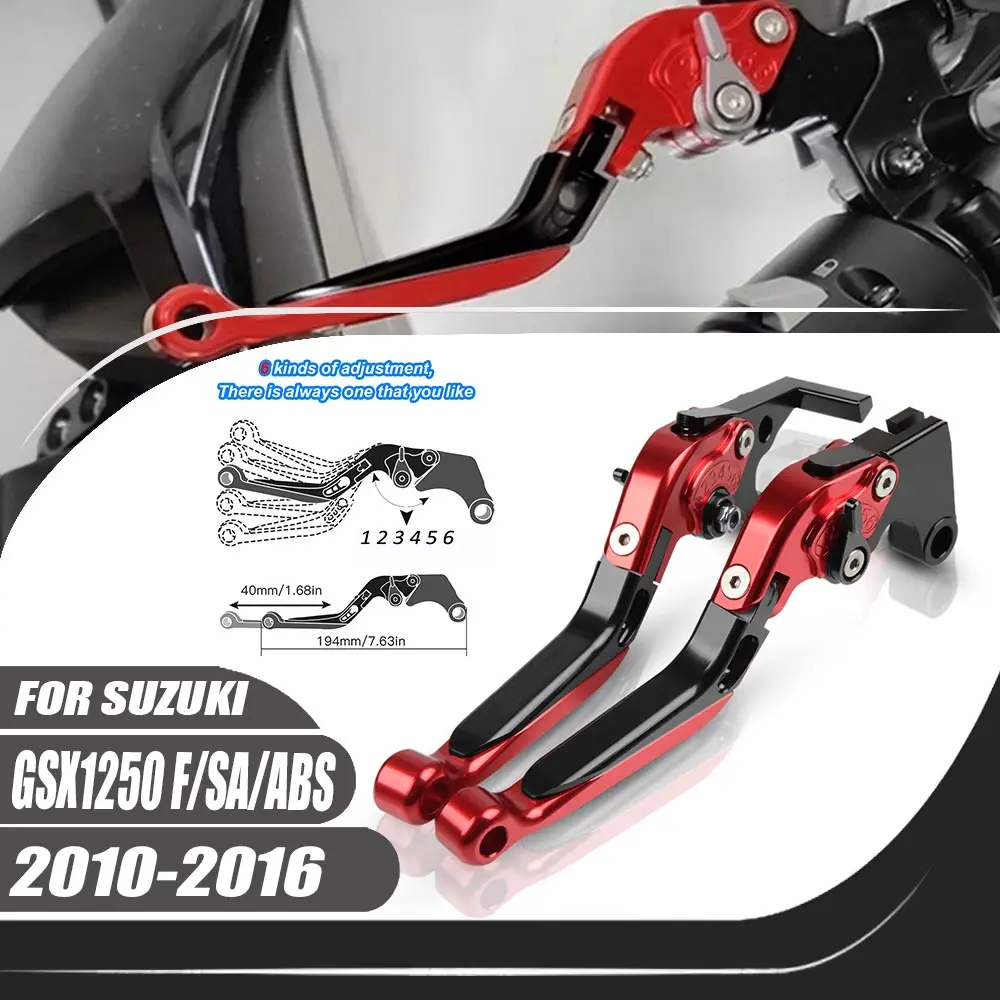 For Suzuki GSX1250 F/SA/ABS 2010-2016 2015 2014 Motorcycle Adjustable CNC Aluminum Alloy Folding Extendable Brake Clutch Lever
For Suzuki GSX1250 F/SA/ABS 2010-2016 2015 2014 Motorcycle Adjustable CNC Aluminum Alloy Folding Extendable Brake Clutch Lever