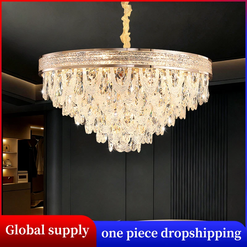 Подвесной светильник для гостиной, вилла, хрустальная люстра, блеск, подвесная люстра над столом, освещение для столовой, подвесные светильники
Подвесной светильник для гостиной, вилла, хрустальная люстра, блеск, подвесная люстра над столом, освещение для столовой, подвесные светильники
