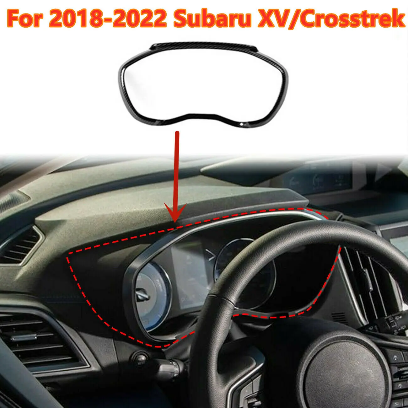 ABS Carbon Fiber interior Dashboard Frame Cover Trim For 2018+ Subaru XV/Crosstrek
ABS Carbon Fiber interior Dashboard Frame Cover Trim For 2018+ Subaru XV/Crosstrek