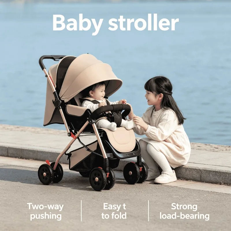 Lightweight Foldable Baby Stroller Compact & Portable Stroller with Reclining Seat Four-Wheel Shock Absorption One-Hand Fold
Lightweight Foldable Baby Stroller Compact & Portable Stroller with Reclining Seat Four-Wheel Shock Absorption One-Hand Fold