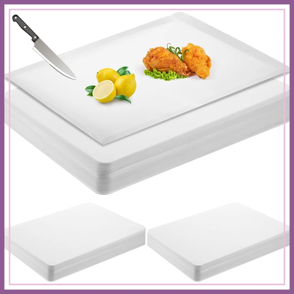 120 Count Disposable Cutting Board Sheets 17x12 Inch Flexible Plastic Chopping Mats for Kitchen BBQ Camping
120 Count Disposable Cutting Board Sheets 17x12 Inch Flexible Plastic Chopping Mats for Kitchen BBQ Camping
