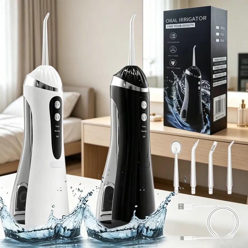 USB Rechargeable Electric Oral Irrigator IP65 Waterproof 3 Modes 4 Nozzles Portable Dental Water Flosser for Oral Care
USB Rechargeable Electric Oral Irrigator IP65 Waterproof 3 Modes 4 Nozzles Portable Dental Water Flosser for Oral Care