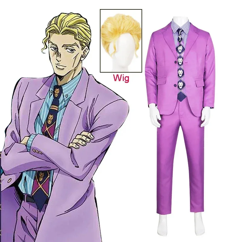 Anime JoJo's Bizarre Adventure Yoshikage Kira Cosplay Uniform Costume Outfit Halloween Party Suit Wig Men Women
Anime JoJo's Bizarre Adventure Yoshikage Kira Cosplay Uniform Costume Outfit Halloween Party Suit Wig Men Women