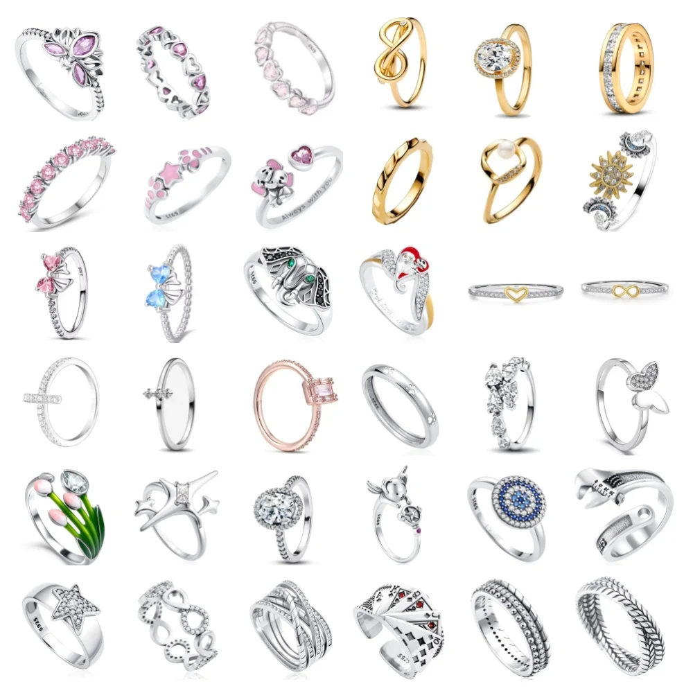 2025 925 Silver Size 6 7 8 9 Jewelry Lucky Grass Elephant Dog Claw Bow Eternal Zircon Ring Women's Party Wedding Fashion Jewelry
2025 925 Silver Size 6 7 8 9 Jewelry Lucky Grass Elephant Dog Claw Bow Eternal Zircon Ring Women's Party Wedding Fashion Jewelry