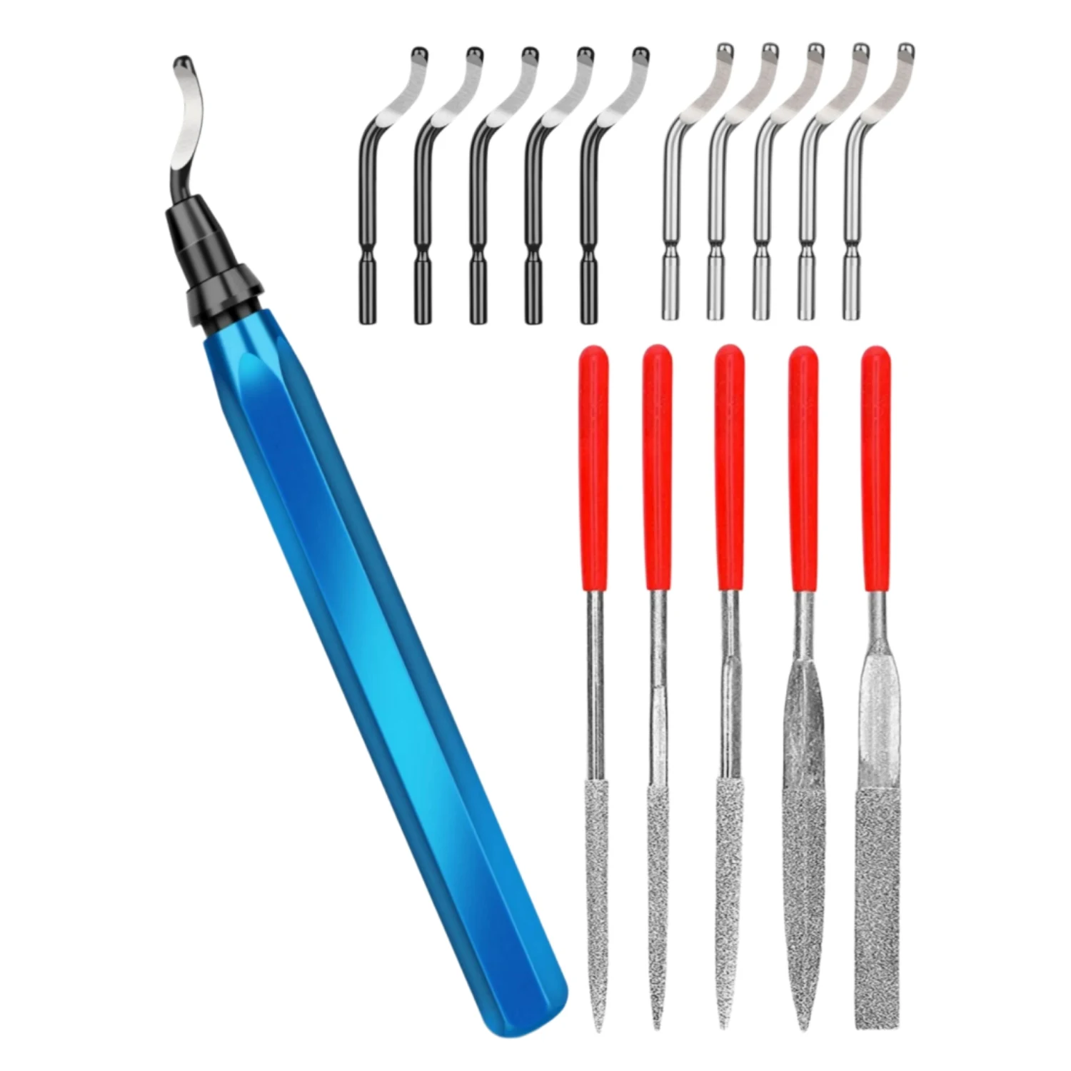 3D Printing Deburring Tool Set RB1000 Metal Handle with 11 Blades 5 File Set for Metal PVC Plumbing 3D Printing Copper Resin Art
3D Printing Deburring Tool Set RB1000 Metal Handle with 11 Blades 5 File Set for Metal PVC Plumbing 3D Printing Copper Resin Art