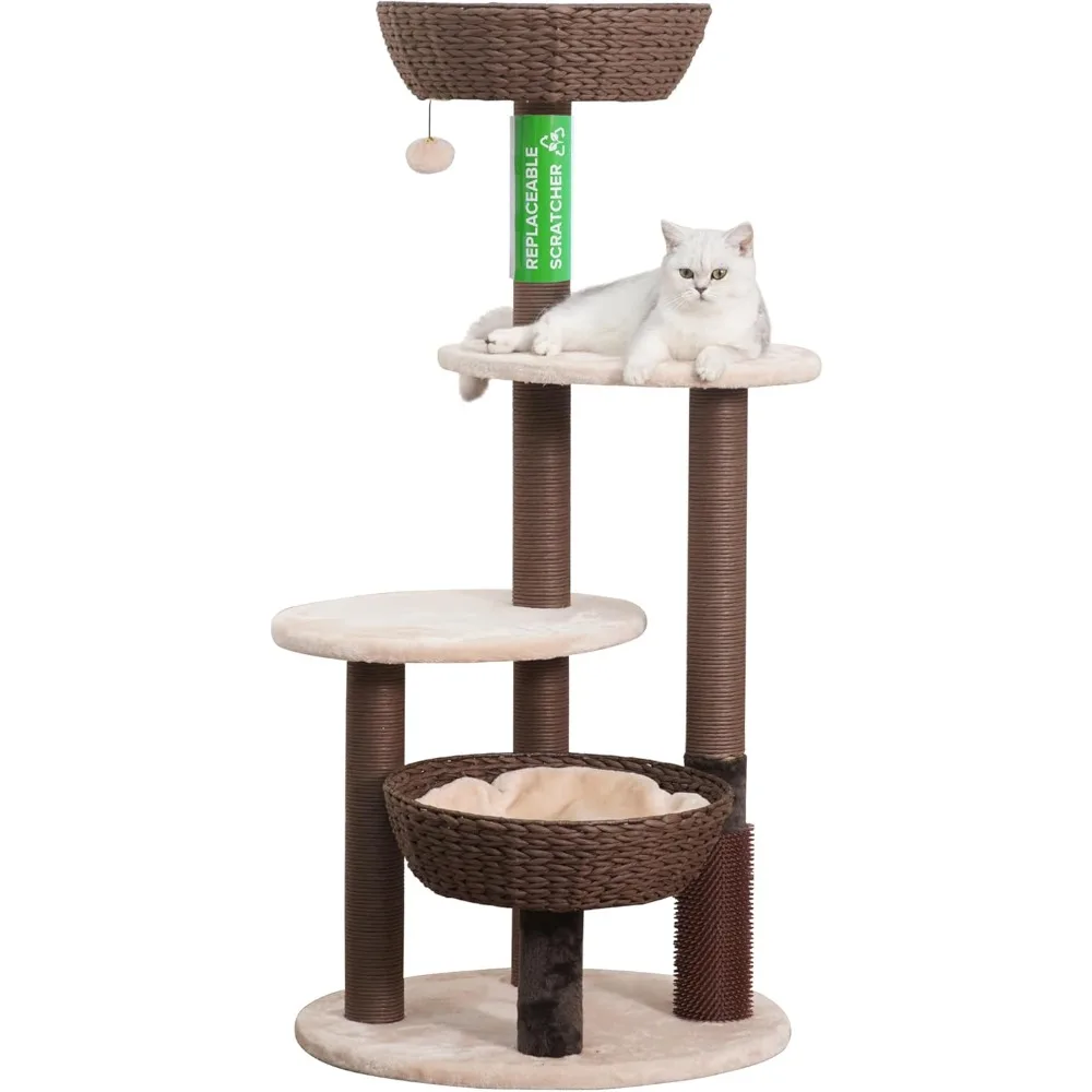 Very PetPals 48"High 5-Level Large Cat Tree With Handwoven Basket Beds, Multi-level Platforms,Recycled Paper Rope Scratching Pos
Very PetPals 48"High 5-Level Large Cat Tree With Handwoven Basket Beds, Multi-level Platforms,Recycled Paper Rope Scratching Pos