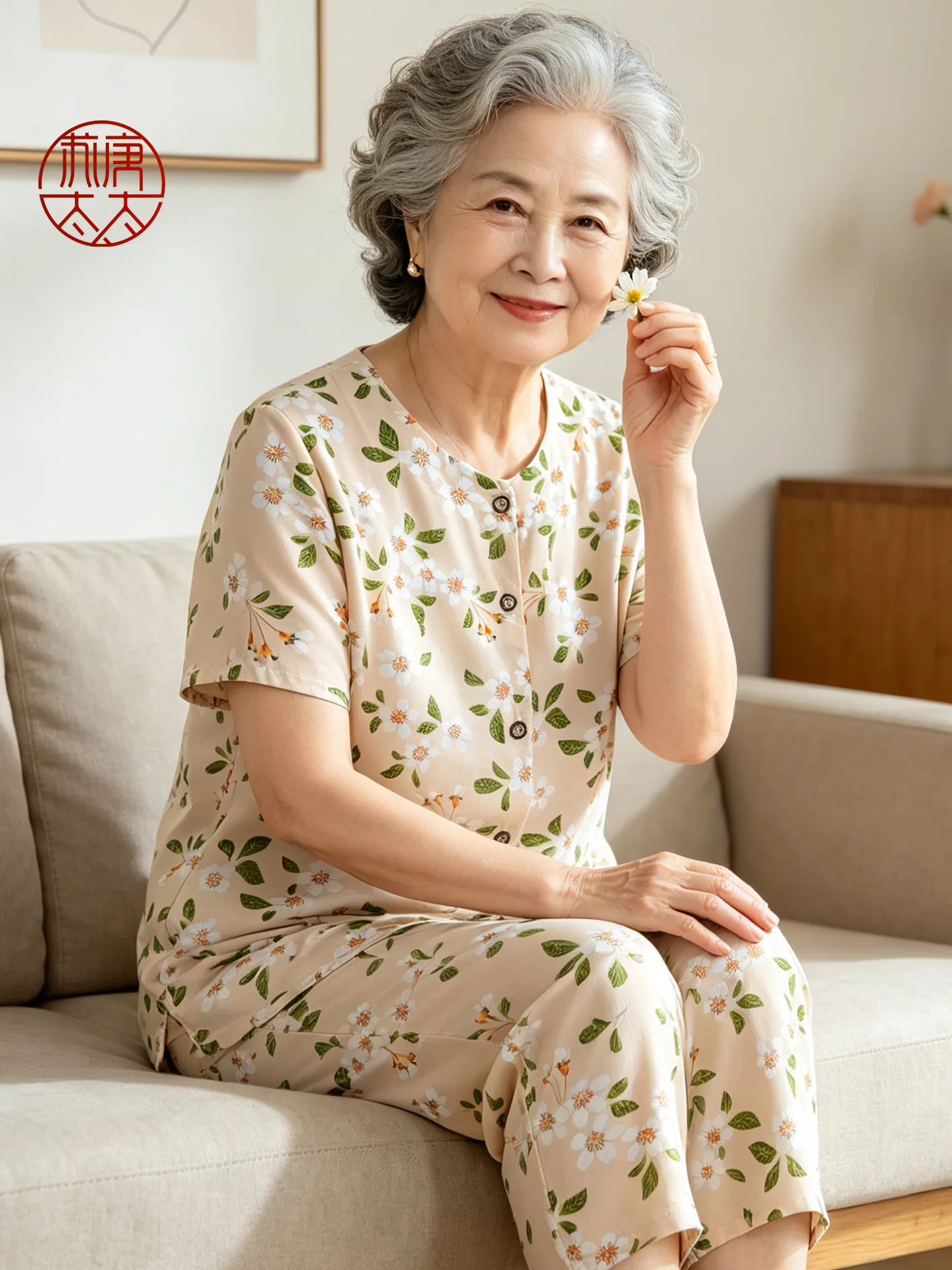 Summer Outfit Set Short Sleeve Elderly Women's Clothing Comfortable Breathable Home Style Loose Fit Nine Points Pants
Summer Outfit Set Short Sleeve Elderly Women's Clothing Comfortable Breathable Home Style Loose Fit Nine Points Pants