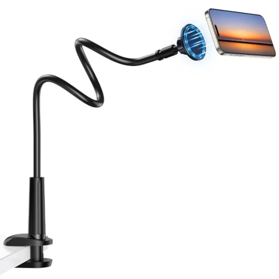 Magnetic Gooseneck Phone Holder Mount for iPhone 17/16/15/14/13/12 - Magnetic Stand Tabletop Clamp 360Rotation Adjustable for O
Magnetic Gooseneck Phone Holder Mount for iPhone 17/16/15/14/13/12 - Magnetic Stand Tabletop Clamp 360Rotation Adjustable for O