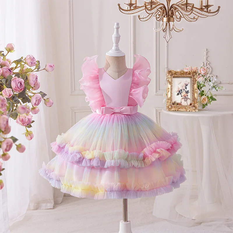 Sweet Baby Girl Rainbow Tulle Tutu Princess Dress For Toddler Kids Wedding Prom Party Birthday Baptism Formal Banquet Puffy Gown
Sweet Baby Girl Rainbow Tulle Tutu Princess Dress For Toddler Kids Wedding Prom Party Birthday Baptism Formal Banquet Puffy Gown