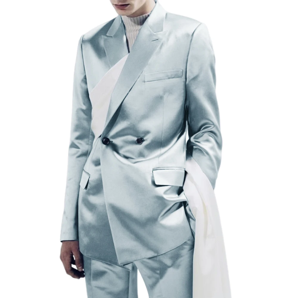 Double Breasted 2 Pieces Satin Suit Sets for Men Suits High Quality Men's Tuxedo for Weddings Fashion Elegant Groomsmen Dress
Double Breasted 2 Pieces Satin Suit Sets for Men Suits High Quality Men's Tuxedo for Weddings Fashion Elegant Groomsmen Dress