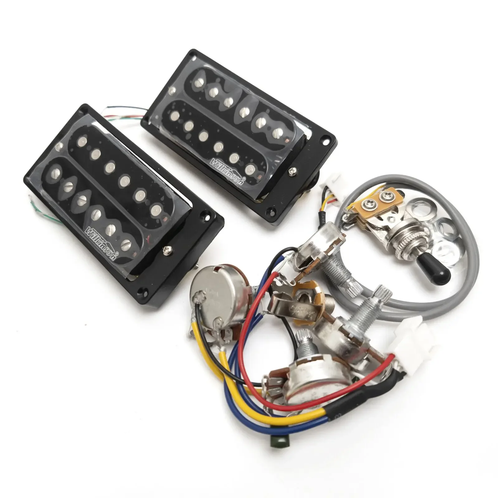 Wilkinson Guitar Humbucker Pickups BridgeNeck Pickup with 2V2T Wiring Harness 4C for LP Electric Guitars Replacement Parts
Wilkinson Guitar Humbucker Pickups BridgeNeck Pickup with 2V2T Wiring Harness 4C for LP Electric Guitars Replacement Parts