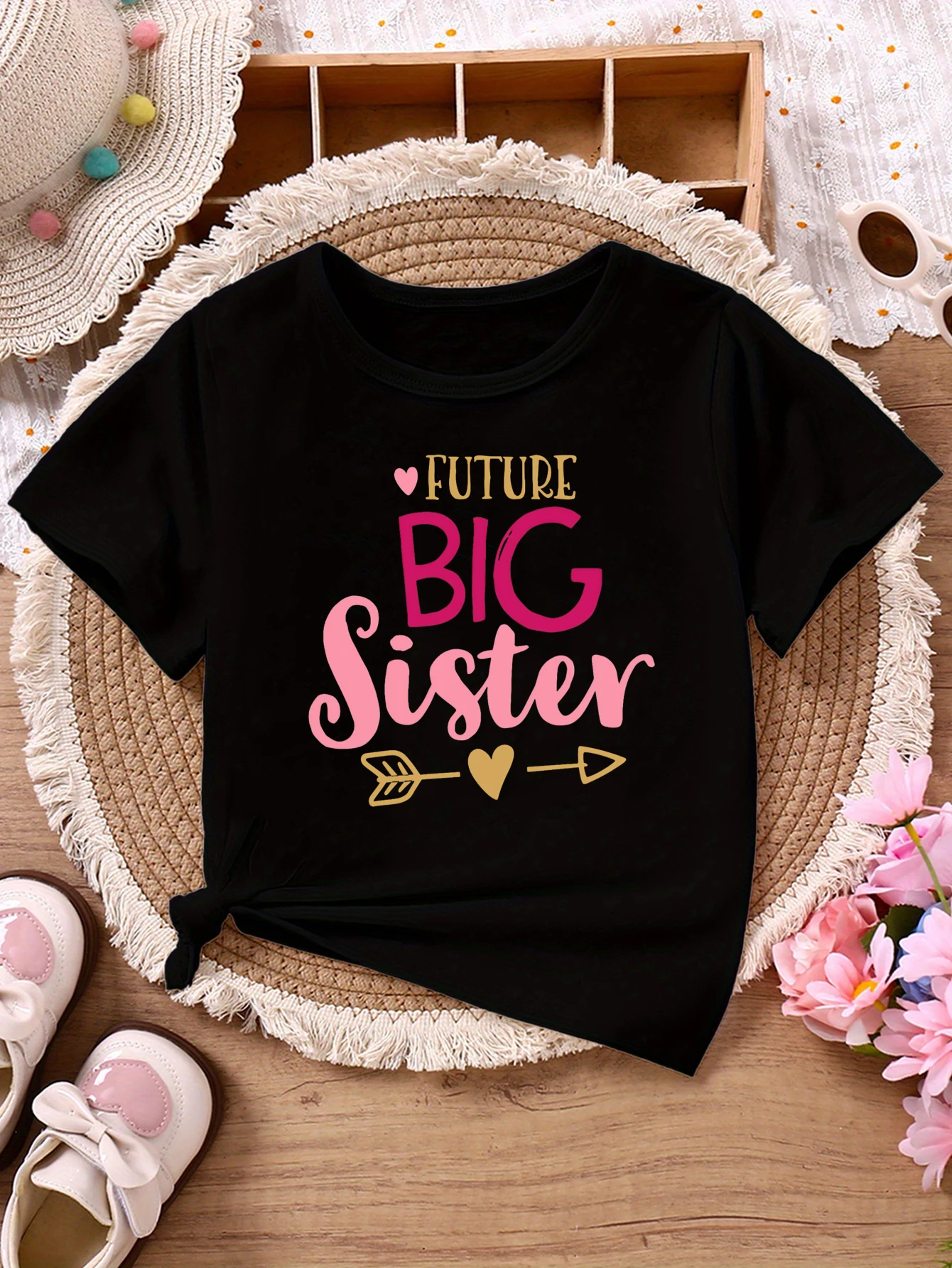 Future Big Sister Hearts Printed T Shirt Girls Pregnancy Announcement T-Shirt Kawaii Kids Clothes Summer Short Sleeve T-Shirt
Future Big Sister Hearts Printed T Shirt Girls Pregnancy Announcement T-Shirt Kawaii Kids Clothes Summer Short Sleeve T-Shirt
