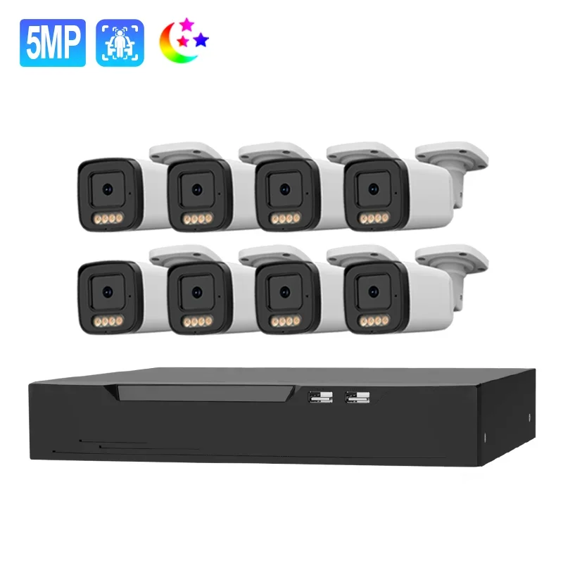 Система видеонаблюдения VeeZoom 8CH 5MP 2026 года: сетевая IP-камера с полноцветным изображением, H.265, PoE, двусторонней аудиосвязью, широкоугольная цилиндрическая камера, ночное видение
Система видеонаблюдения VeeZoom 8CH 5MP 2026 года: сетевая IP-камера с полноцветным изображением, H.265, PoE, двусторонней аудиосвязью, широкоугольная цилиндрическая камера, ночное видение