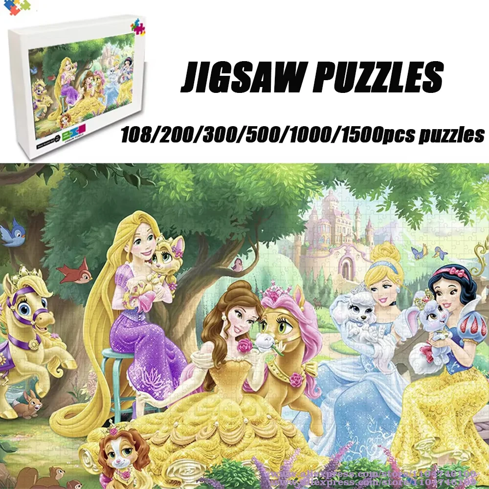 Disney Princess Puzzle Jigsaw 108/200/300/500/1000Pcs Puzzle Adults Cartoon Pictures Decompress Entertainment Toys Home Decor
Disney Princess Puzzle Jigsaw 108/200/300/500/1000Pcs Puzzle Adults Cartoon Pictures Decompress Entertainment Toys Home Decor