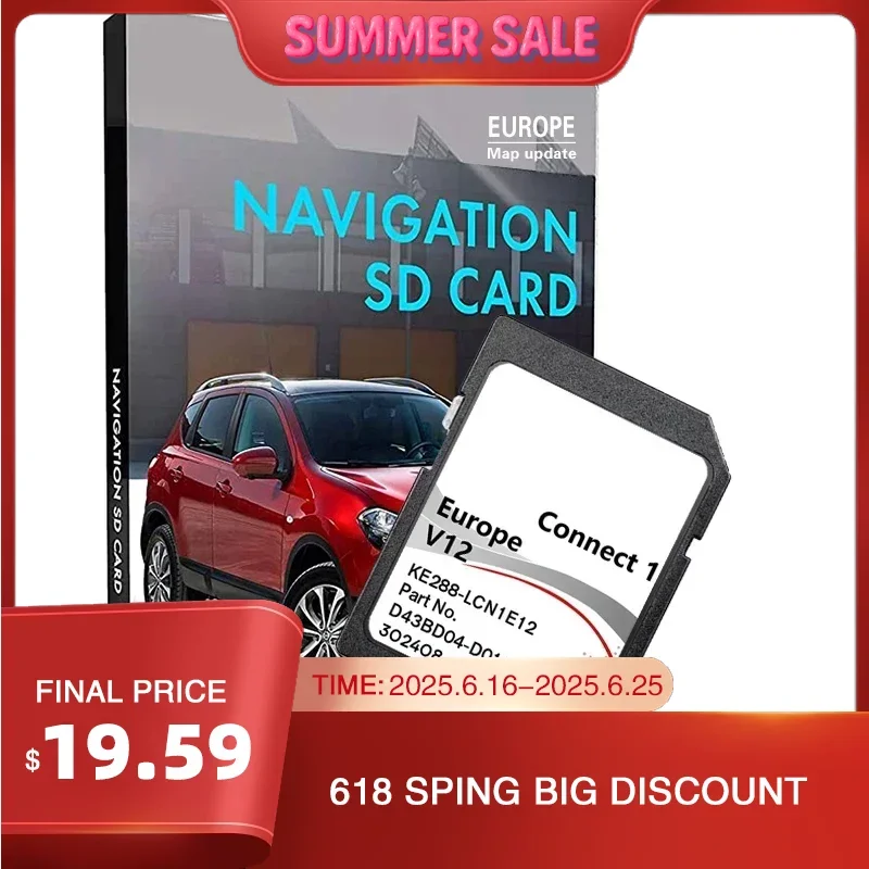 Sat Nav Connect 1 LCN1 V12 for Nissan Navigation Map Version Europe SD Card Map 2022
Sat Nav Connect 1 LCN1 V12 for Nissan Navigation Map Version Europe SD Card Map 2022