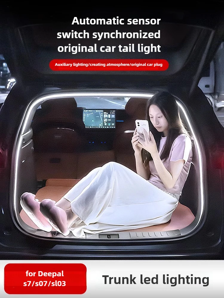 For Changan Deepal S7/S07/SL03 Car Trunk Light with Auxiliary Lighting Ambient Light Strips Automatic Sensing Tailgate Lights
For Changan Deepal S7/S07/SL03 Car Trunk Light with Auxiliary Lighting Ambient Light Strips Automatic Sensing Tailgate Lights