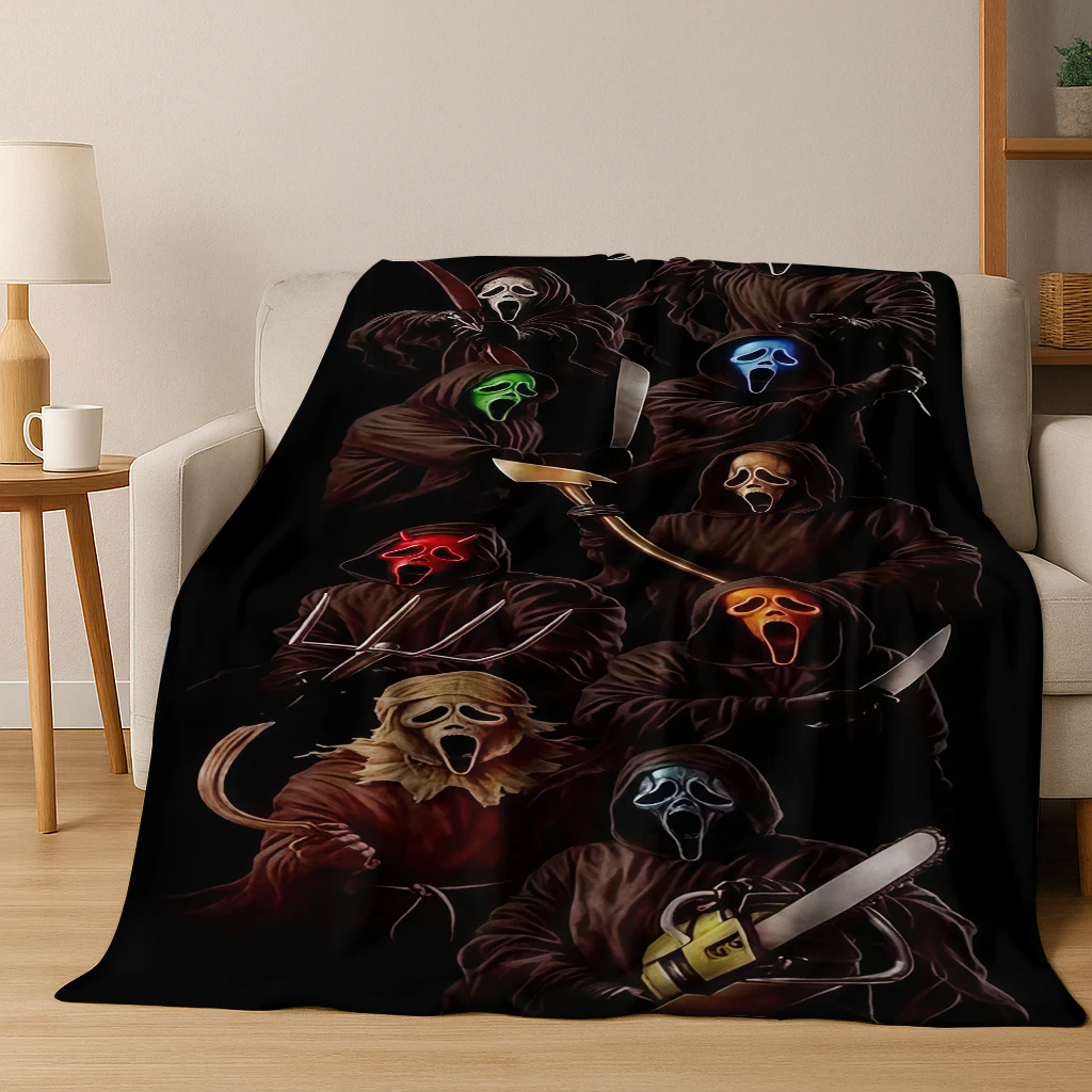 Horror Characters S-Scream Ghost Face Flannel Blanket,Cozy Soft Throw Blanket for Home Bedroom Bed Sofa Picnic Cover Kids Gift
Horror Characters S-Scream Ghost Face Flannel Blanket,Cozy Soft Throw Blanket for Home Bedroom Bed Sofa Picnic Cover Kids Gift