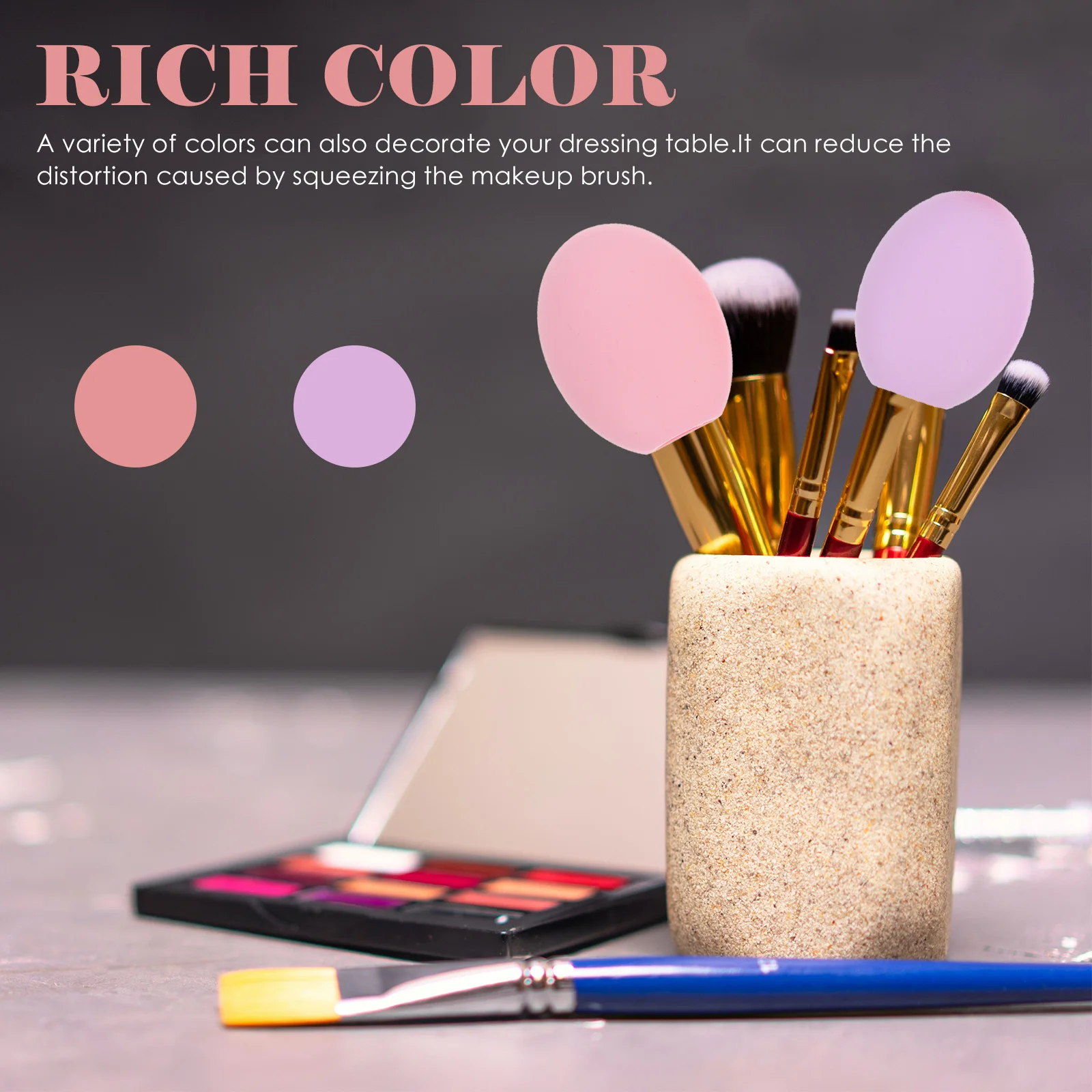 6pcs Makeup Covers Silicone Protective Cover For Travel Home Office Use Makeup Cosmetics Brush Protector Holder
6pcs Makeup Covers Silicone Protective Cover For Travel Home Office Use Makeup Cosmetics Brush Protector Holder