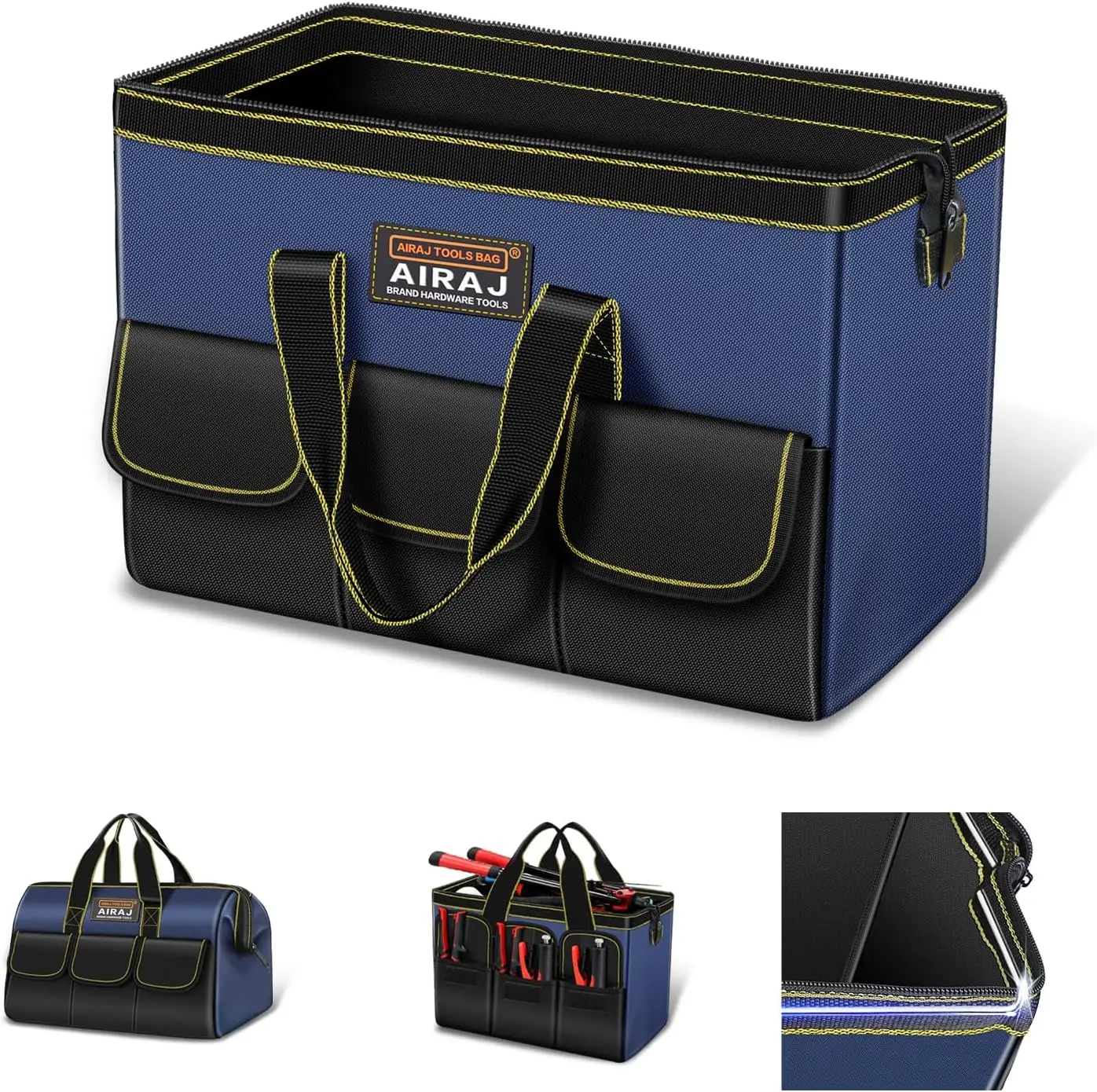 14 Inch Wide Mouth Tool Bag for Men, Portable Organizer for Home Repairs, Garage Storage & Professional Work
14 Inch Wide Mouth Tool Bag for Men, Portable Organizer for Home Repairs, Garage Storage & Professional Work