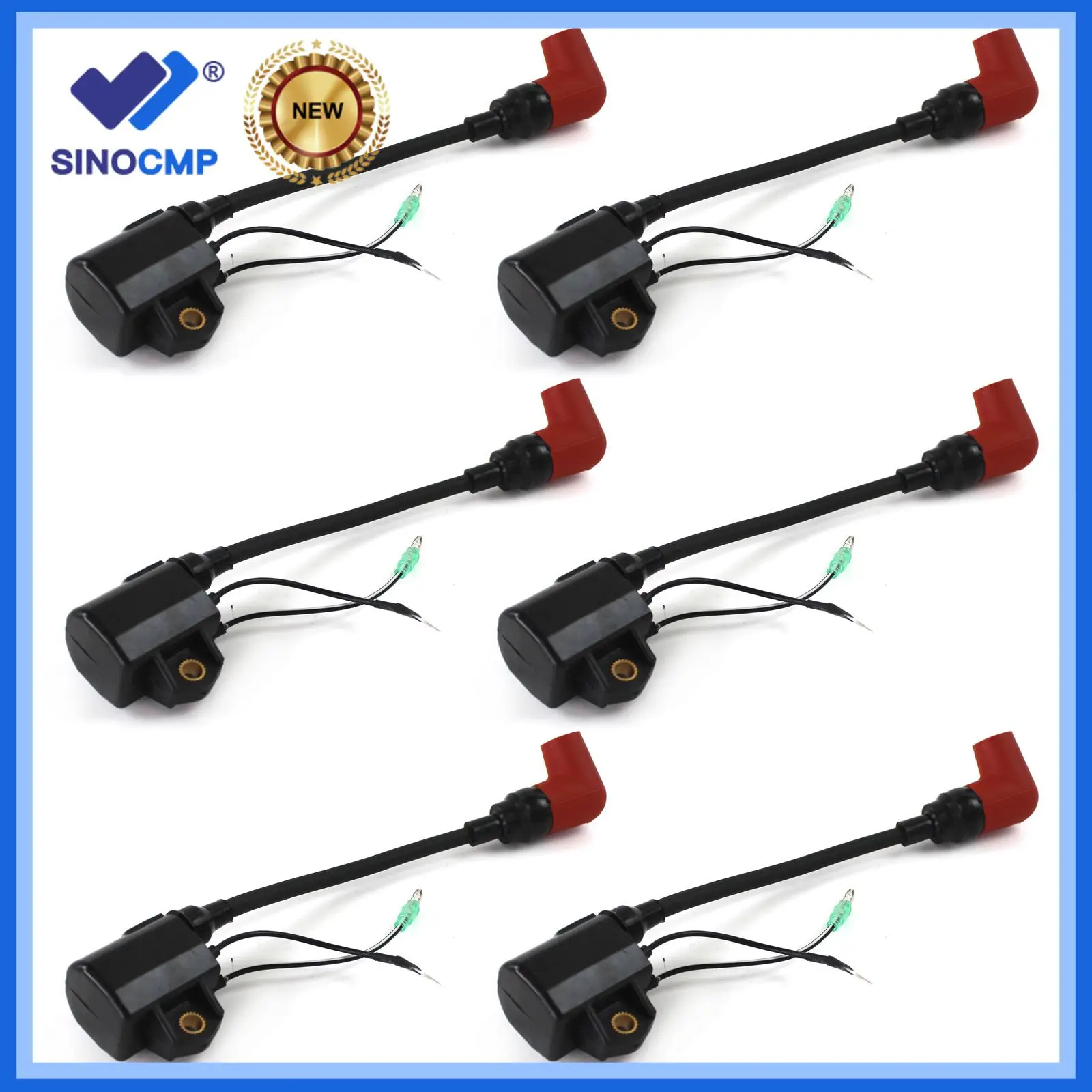 6pcs Heavy Duty Ignition Coil for Yamaha Outboard 100-225HP 6R3-85570-01-00
6pcs Heavy Duty Ignition Coil for Yamaha Outboard 100-225HP 6R3-85570-01-00