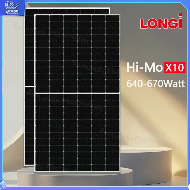 Longi HI-MO X10 Solar Panel 640W 650W 660W 670W Monocrystalline PV Module for Residential Commercial Rooftop Ground Mount
Longi HI-MO X10 Solar Panel 640W 650W 660W 670W Monocrystalline PV Module for Residential Commercial Rooftop Ground Mount