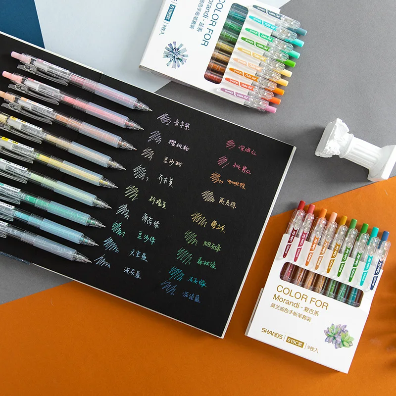 9 Colors Morandi Series Gel Pen Bullet Tip 0.5mm Refills Creative Colored Pen for Painting Graffiti Art Supply for Office School
9 Colors Morandi Series Gel Pen Bullet Tip 0.5mm Refills Creative Colored Pen for Painting Graffiti Art Supply for Office School