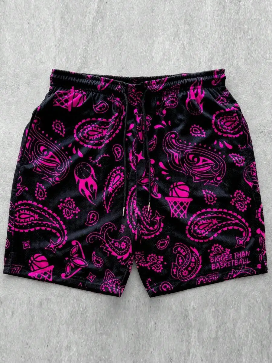 Mens Paisley Print Basketball Shorts Casual Daily Wear
Mens Paisley Print Basketball Shorts Casual Daily Wear