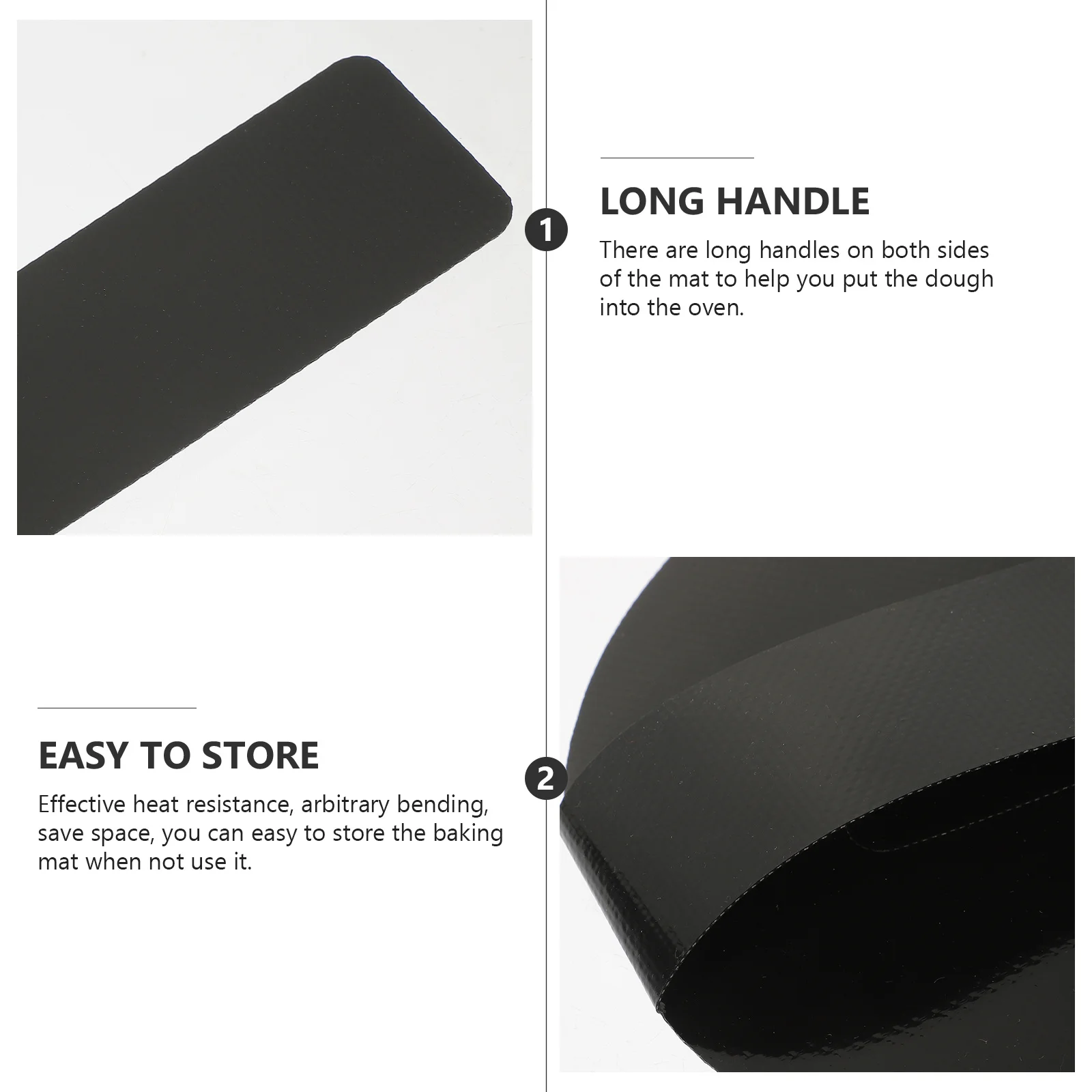 2Pcs Non-Stick Silicone Baking Mat Long Handles Bread Sling Heat Resistant Reusable Round Baking Sheet Bread Sling 
2Pcs Non-Stick Silicone Baking Mat Long Handles Bread Sling Heat Resistant Reusable Round Baking Sheet Bread Sling