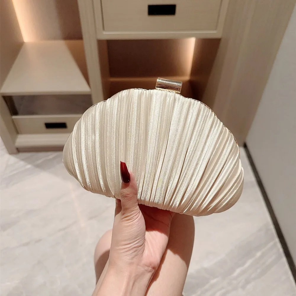 Модная вечерняя сумка с дизайном ракушки, плиссированные элегантные сумки на ремне с цепочкой, абрикосовые сумки для женщин
Модная вечерняя сумка с дизайном ракушки, плиссированные элегантные сумки на ремне с цепочкой, абрикосовые сумки для женщин