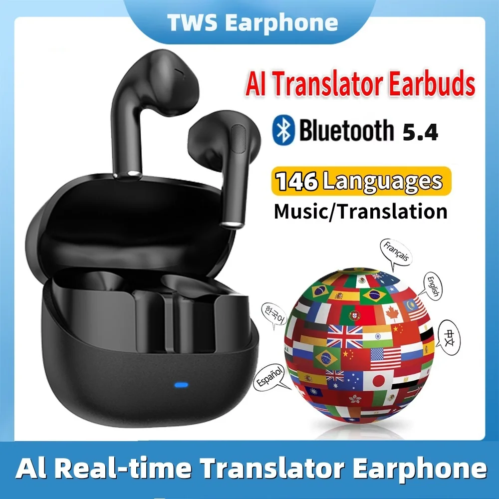 Smart Translate Earbuds 146 Languages Real Time AI Voice Translator Earphones 98% Accuracy Support Simultaneous Interpretation
Smart Translate Earbuds 146 Languages Real Time AI Voice Translator Earphones 98% Accuracy Support Simultaneous Interpretation