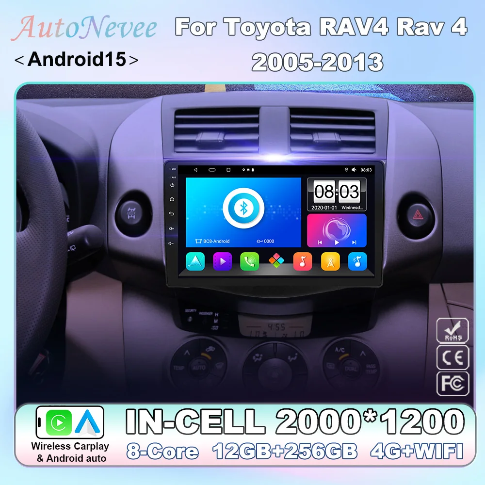 Автомобильный радиоприемник Carplay, мультимедиа, Android 15 для Toyota RAV4 Rav 4 2005-2013, навигационное видео, DVD, авторадио, стерео 2din, 4G + BT GPS
Автомобильный радиоприемник Carplay, мультимедиа, Android 15 для Toyota RAV4 Rav 4 2005-2013, навигационное видео, DVD, авторадио, стерео 2din, 4G + BT GPS