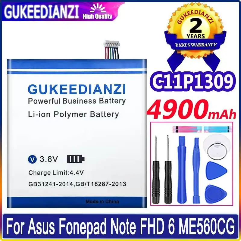 4900mAh Tablet Battery for Asus Fonepad Note FHD 6 ME560CG, High Capacity Power Solution 
4900mAh Tablet Battery for Asus Fonepad Note FHD 6 ME560CG, High Capacity Power Solution