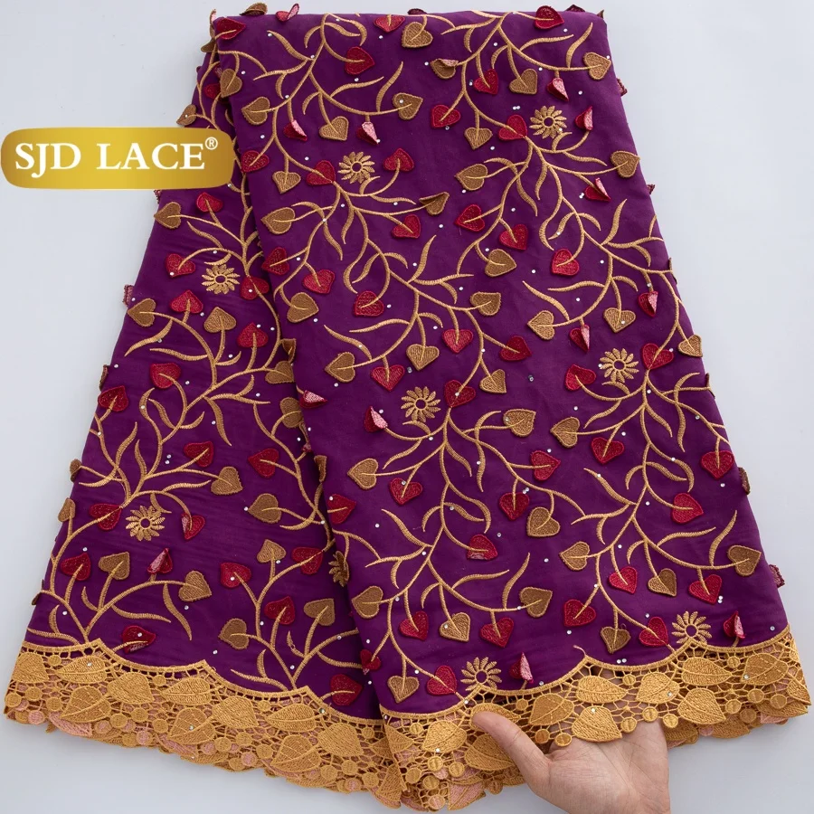 SJD LACE Nigerian Cotton Lace Fabrics 2026 High Quality Swiss Voile Lace African Stones Lace for Women Party Wedding Dress 4743
SJD LACE Nigerian Cotton Lace Fabrics 2026 High Quality Swiss Voile Lace African Stones Lace for Women Party Wedding Dress 4743