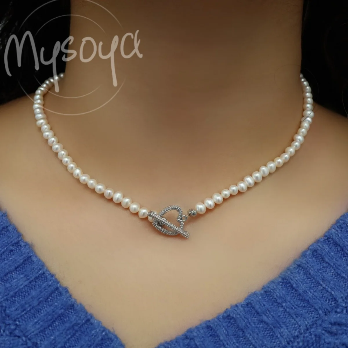 MYSOYA Freshwater Pearl Necklace, with Love Buckle 5-7mm Pearls, with Gift Box, for Him/ Her Suitable for Birthday/ Wedding
MYSOYA Freshwater Pearl Necklace, with Love Buckle 5-7mm Pearls, with Gift Box, for Him/ Her Suitable for Birthday/ Wedding