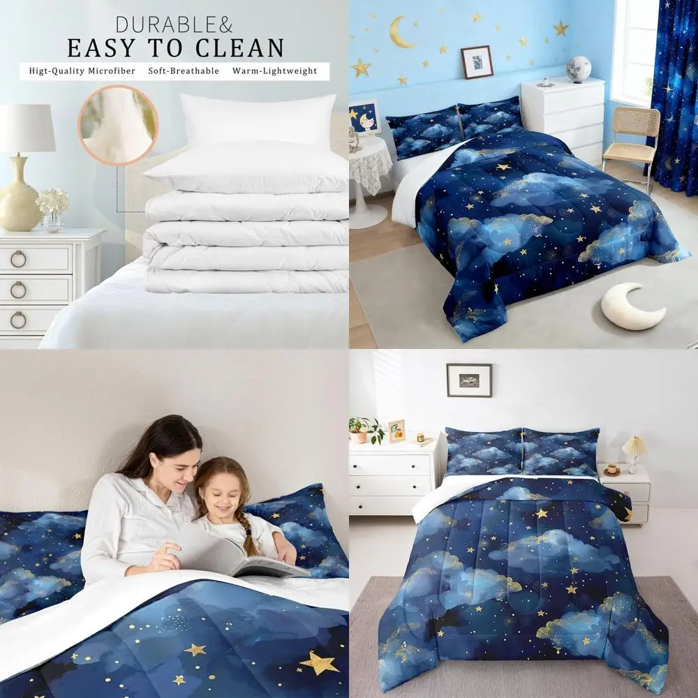 Комплект постельного белья Queen Size Blue Galaxy с двумя наволочками, одеялом Ombre Starry Night и стеганым пододеяльником
Комплект постельного белья Queen Size Blue Galaxy с двумя наволочками, одеялом Ombre Starry Night и стеганым пододеяльником