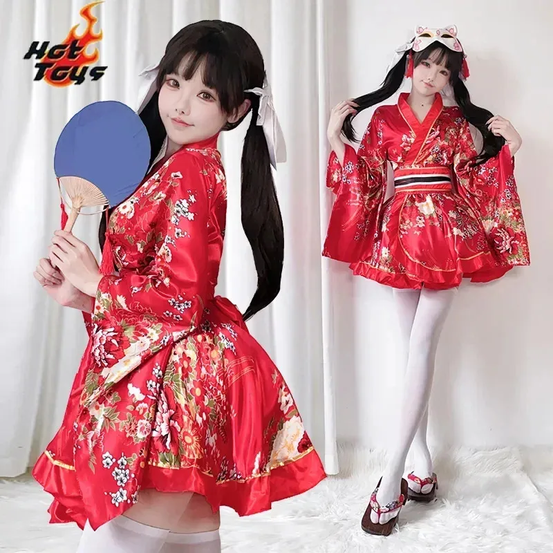 Traditional Japanese Kimono Robe Kawaii Rose Sakura Lolita Printed Geisha Cosplay Costumes for Halloween
Traditional Japanese Kimono Robe Kawaii Rose Sakura Lolita Printed Geisha Cosplay Costumes for Halloween