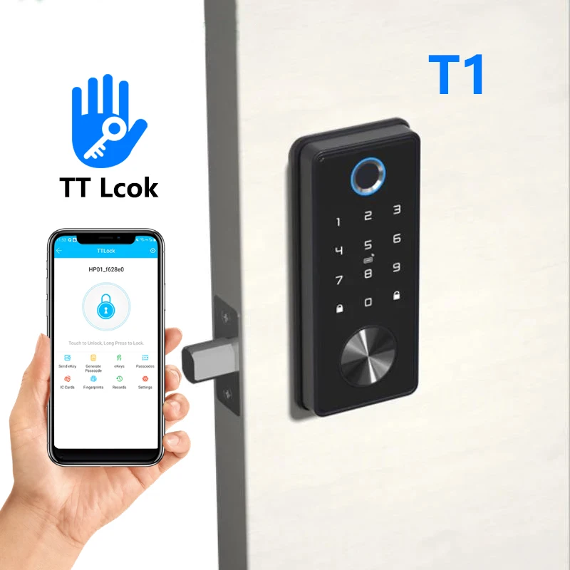 T1 Fingerprint door lock TT Lock APP Bluetooth Deadbolt Door Lock Smart Card Electronic For Security Mortise Smart Home
T1 Fingerprint door lock TT Lock APP Bluetooth Deadbolt Door Lock Smart Card Electronic For Security Mortise Smart Home