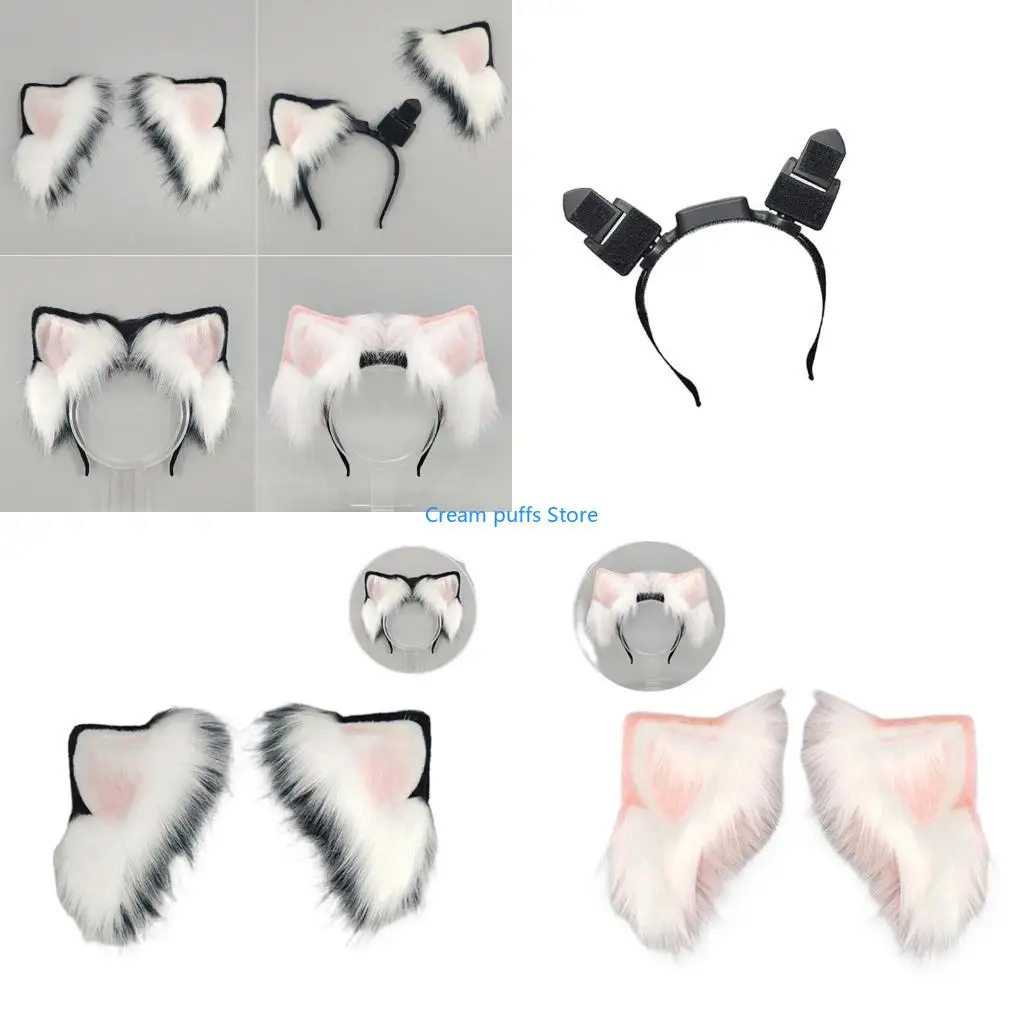 50LE Foxes Cats Ears Headbands Electric Animal Ear Hairband Movable Cats Ear Headwear
50LE Foxes Cats Ears Headbands Electric Animal Ear Hairband Movable Cats Ear Headwear