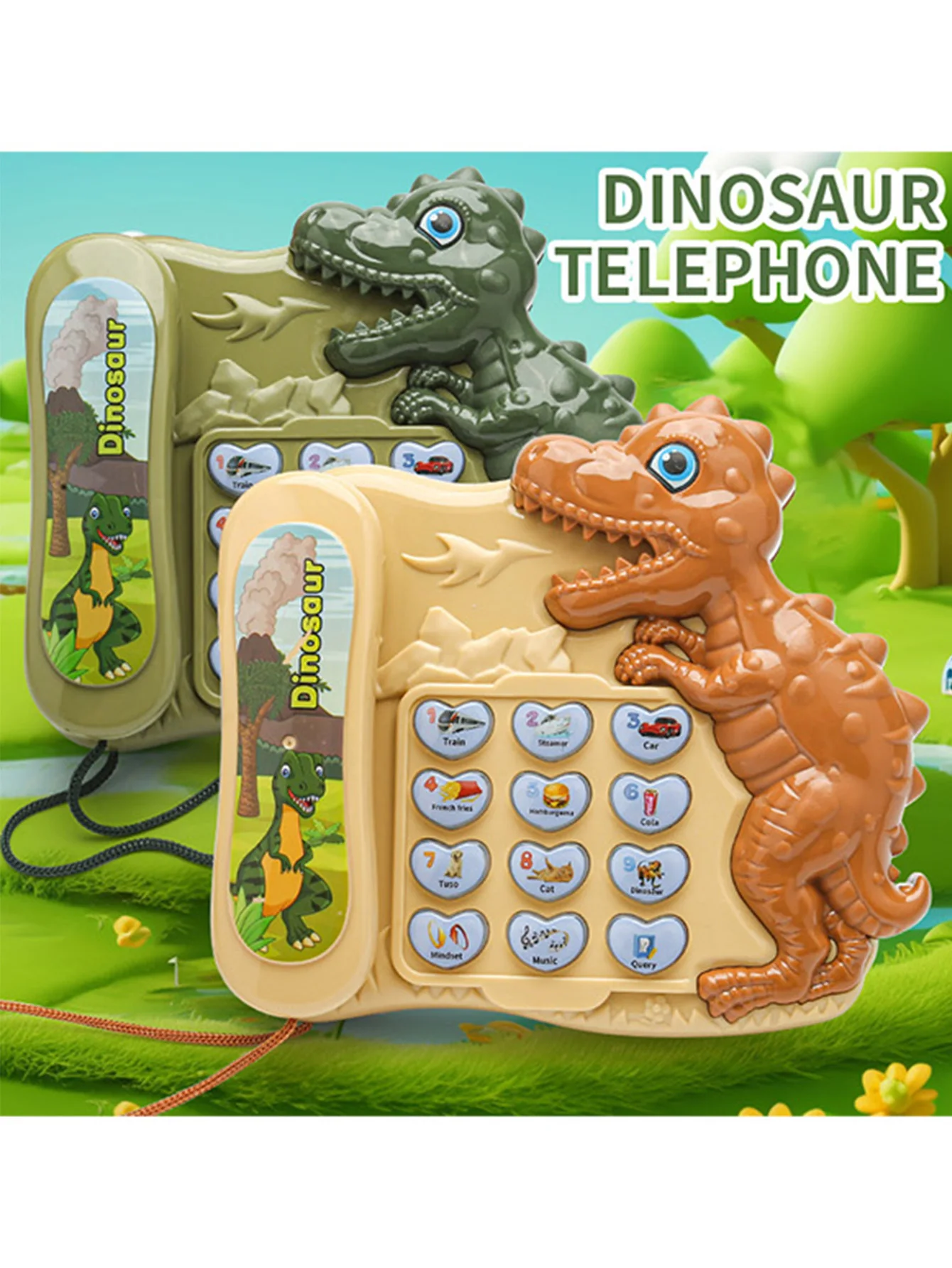This is a dinosaur shaped mobile phone toy, a multifunctional luminous light music toy suitable for children's gifts
This is a dinosaur shaped mobile phone toy, a multifunctional luminous light music toy suitable for children's gifts