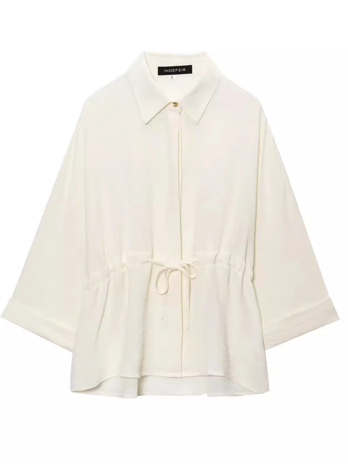 Ele Long Sve Collar irt Women's Hunting Sle Commute Faion Straight Cut Regular Length Pure Color Button Detail
Ele Long Sve Collar irt Women's Hunting Sle Commute Faion Straight Cut Regular Length Pure Color Button Detail